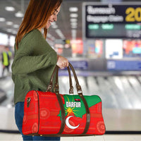 Darfur Sudan Travel Bag with Red Green Yellow Crescent Star - Wonder Print Shop