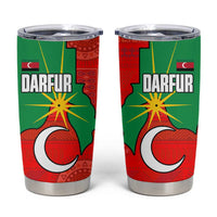 Darfur Sudan Tumbler Cup with Red Green Yellow Crescent Star - Wonder Print Shop