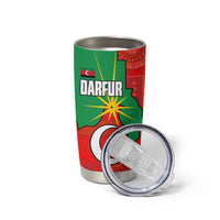 Darfur Sudan Tumbler Cup with Red Green Yellow Crescent Star - Wonder Print Shop