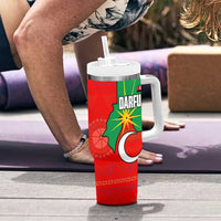 Darfur Sudan Tumbler With Handle with Red Green Yellow Crescent Star - Wonder Print Shop