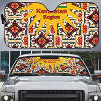 Iraq Kurdistan Region Auto Sun Shade Traditional Pattern Yellow Red Green - Wonder Print Shop