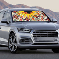 Iraq Kurdistan Region Auto Sun Shade Traditional Pattern Yellow Red Green - Wonder Print Shop