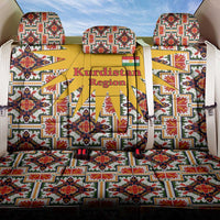 Iraq Kurdistan Region Back Car Seat Cover Traditional Pattern Yellow Red Green - Wonder Print Shop