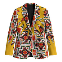 Iraq Kurdistan Region Blazer Traditional Pattern Yellow Red Green - Wonder Print Shop