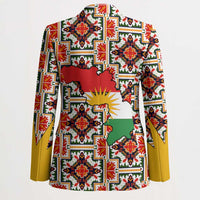 Iraq Kurdistan Region Blazer Traditional Pattern Yellow Red Green - Wonder Print Shop