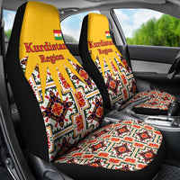 Iraq Kurdistan Region Car Seat Cover Traditional Pattern Yellow Red Green - Wonder Print Shop