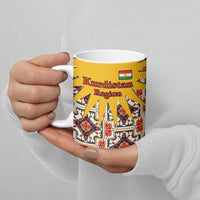 Iraq Kurdistan Region Ceramic Mug Traditional Pattern Yellow Red Green - Wonder Print Shop