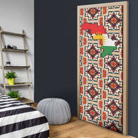 Iraq Kurdistan Region Door Cover Traditional Pattern Yellow Red Green - Wonder Print Shop