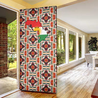 Iraq Kurdistan Region Door Cover Traditional Pattern Yellow Red Green - Wonder Print Shop