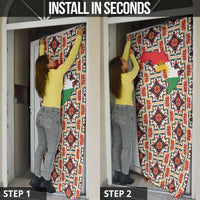 Iraq Kurdistan Region Door Cover Traditional Pattern Yellow Red Green - Wonder Print Shop