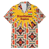 Iraq Kurdistan Region Family Matching Mermaid Dress and Hawaiian Shirt Traditional Pattern Yellow Red Green - Wonder Print Shop