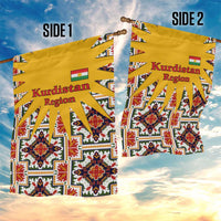 Iraq Kurdistan Region Garden Flag Traditional Pattern Yellow Red Green - Wonder Print Shop
