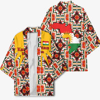 Iraq Kurdistan Region Kimono Traditional Pattern Yellow Red Green - Wonder Print Shop
