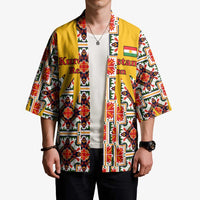 Iraq Kurdistan Region Kimono Traditional Pattern Yellow Red Green - Wonder Print Shop