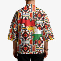 Iraq Kurdistan Region Kimono Traditional Pattern Yellow Red Green - Wonder Print Shop