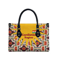Iraq Kurdistan Region Leather Bag Traditional Pattern Yellow Red Green - Wonder Print Shop