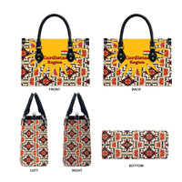 Iraq Kurdistan Region Leather Bag Traditional Pattern Yellow Red Green - Wonder Print Shop