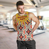Iraq Kurdistan Region Men Tank Top Traditional Pattern Yellow Red Green - Wonder Print Shop