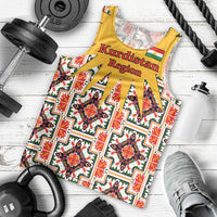 Iraq Kurdistan Region Men Tank Top Traditional Pattern Yellow Red Green - Wonder Print Shop