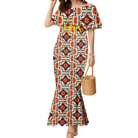 Iraq Kurdistan Region Mermaid Dress Traditional Pattern Yellow Red Green - Wonder Print Shop