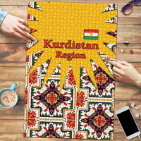 Iraq Kurdistan Region Puzzle Traditional Pattern Yellow Red Green - Wonder Print Shop