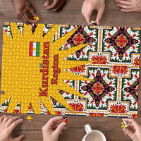 Iraq Kurdistan Region Puzzle Traditional Pattern Yellow Red Green - Wonder Print Shop