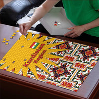 Iraq Kurdistan Region Puzzle Traditional Pattern Yellow Red Green - Wonder Print Shop
