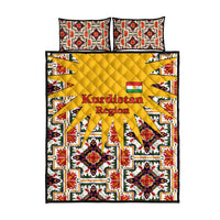 Iraq Kurdistan Region Quilt Bed Set Traditional Pattern Yellow Red Green - Wonder Print Shop