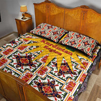 Iraq Kurdistan Region Quilt Bed Set Traditional Pattern Yellow Red Green - Wonder Print Shop