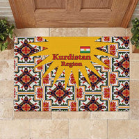 Iraq Kurdistan Region Rubber Doormat Traditional Pattern Yellow Red Green - Wonder Print Shop
