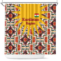 Iraq Kurdistan Region Shower Curtain Traditional Pattern Yellow Red Green - Wonder Print Shop