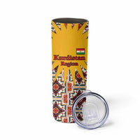 Iraq Kurdistan Region Skinny Tumbler Traditional Pattern Yellow Red Green - Wonder Print Shop