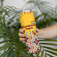 Iraq Kurdistan Region Skinny Tumbler Traditional Pattern Yellow Red Green - Wonder Print Shop