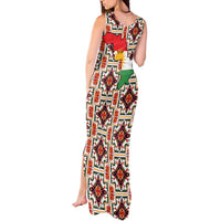 Iraq Kurdistan Region Tank Maxi Dress Traditional Pattern Yellow Red Green - Wonder Print Shop