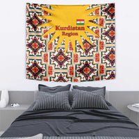 Iraq Kurdistan Region Tapestry Traditional Pattern Yellow Red Green - Wonder Print Shop