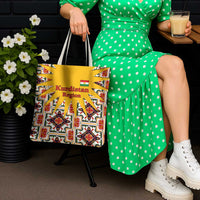 Iraq Kurdistan Region Tote Bag Traditional Pattern Yellow Red Green - Wonder Print Shop