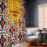 Iraq Kurdistan Region Window Curtain Traditional Pattern Yellow Red Green - Wonder Print Shop