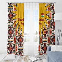 Iraq Kurdistan Region Window Curtain Traditional Pattern Yellow Red Green - Wonder Print Shop
