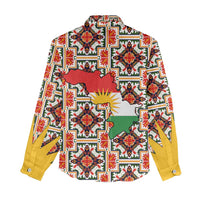 Iraq Kurdistan Region Women Casual Shirt Traditional Pattern Yellow Red Green - Wonder Print Shop