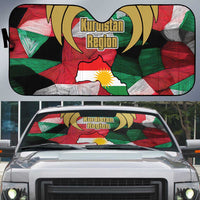 Kurdistan Region Iraq Auto Sun Shade Eagle Emblem Red Green Black - Wonder Print Shop