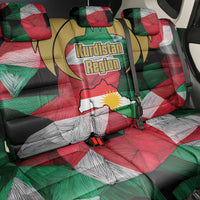 Kurdistan Region Iraq Back Car Seat Cover Eagle Emblem Red Green Black - Wonder Print Shop