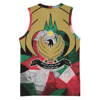 Kurdistan Region Iraq Basketball Jersey Eagle Emblem Red Green Black - Wonder Print Shop