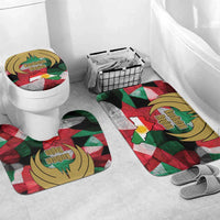 Kurdistan Region Iraq Bathroom Set Eagle Emblem Red Green Black - Wonder Print Shop