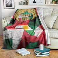 Kurdistan Region Iraq Blanket Eagle Emblem Red Green Black - Wonder Print Shop