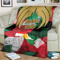 Kurdistan Region Iraq Blanket Eagle Emblem Red Green Black - Wonder Print Shop