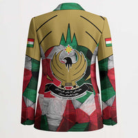 Kurdistan Region Iraq Blazer Eagle Emblem Red Green Black - Wonder Print Shop
