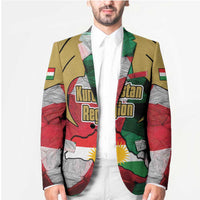 Kurdistan Region Iraq Blazer Eagle Emblem Red Green Black - Wonder Print Shop