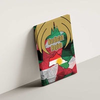 Kurdistan Region Iraq Canvas Wall Art Eagle Emblem Red Green Black - Wonder Print Shop