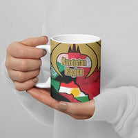 Kurdistan Region Iraq Ceramic Mug Eagle Emblem Red Green Black - Wonder Print Shop