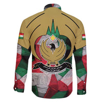 Kurdistan Region Iraq Family Matching Tank Maxi Dress and Hawaiian Shirt Eagle Emblem Red Green Black - Wonder Print Shop